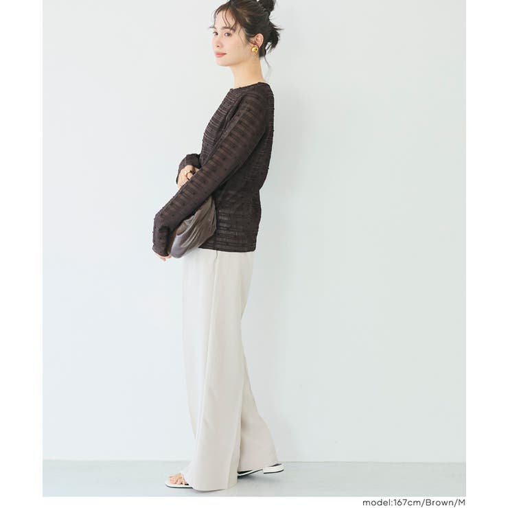 〈26ss新色登場／WEB限定カラー〉シースルードットトップス | coca | 詳細画像15 