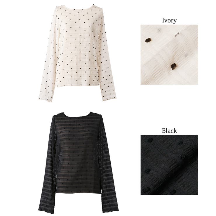 シースルードットトップス[品番：PA000015597]｜coca（コカ）のレディースファッション通販｜SHOPLIST（ショップリスト）