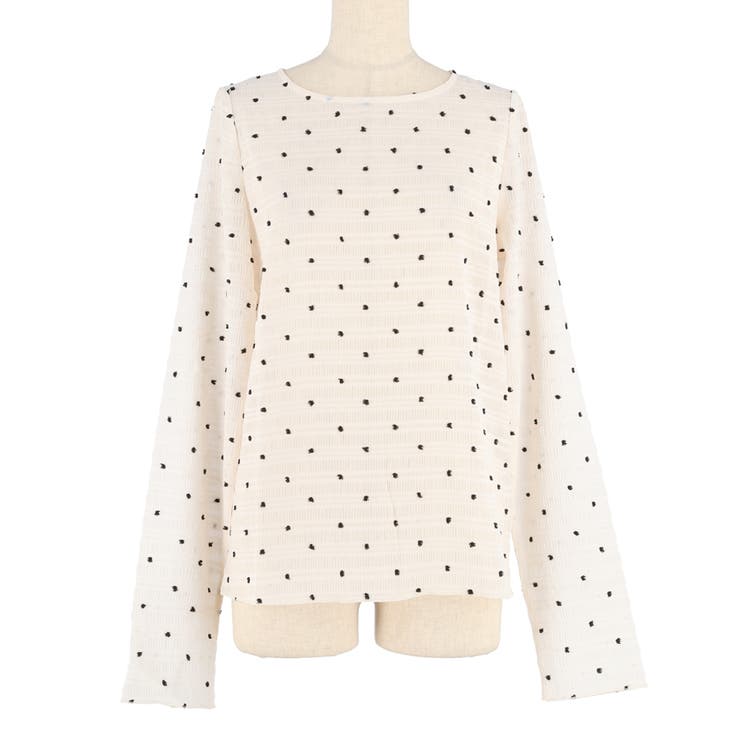 ［Ivory］ | 〈26ss新色登場／WEB限定カラー〉シースルードットトップス | coca
