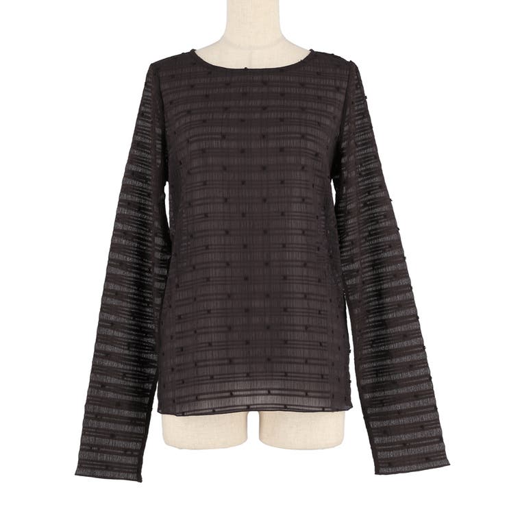 [Brown] | 〈26ss新色登場／WEB限定カラー〉シースルードットトップス | coca