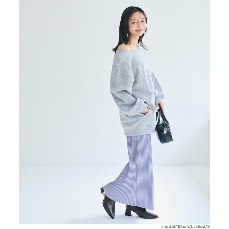 【新色追加！】ランダムリブロングIラインスカート | coca | 詳細画像19 