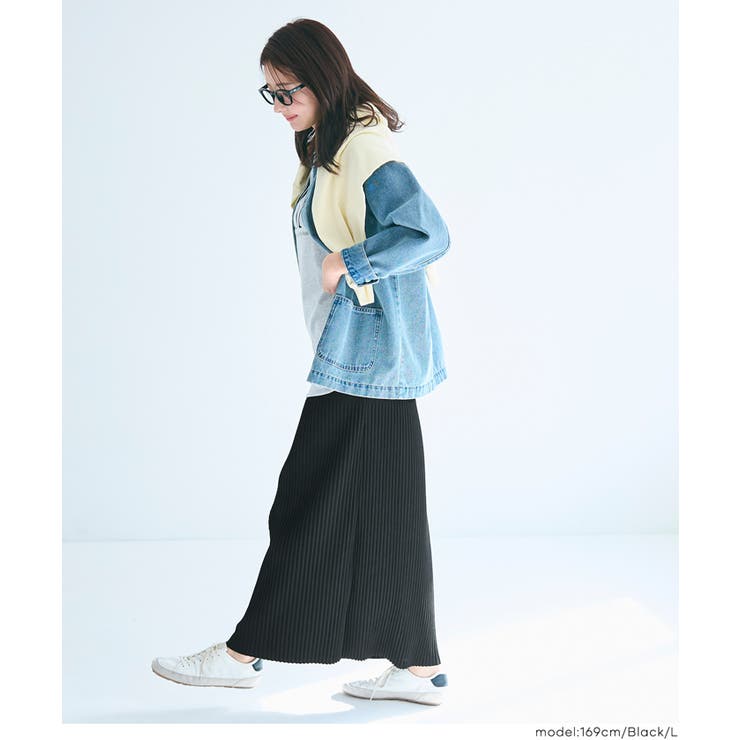 【新色追加！】ランダムリブロングIラインスカート | coca | 詳細画像13 