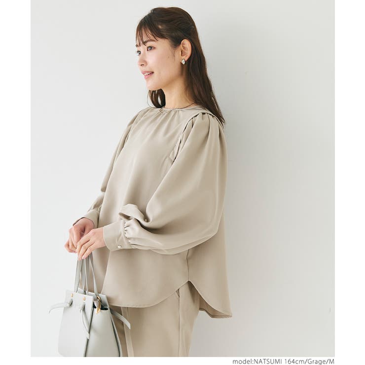 セットアップ対応ショルダータックブラウス | coca | 詳細画像5 