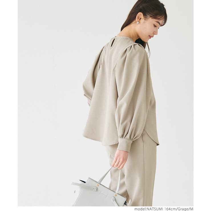 セットアップ対応ショルダータックブラウス | coca | 詳細画像6 