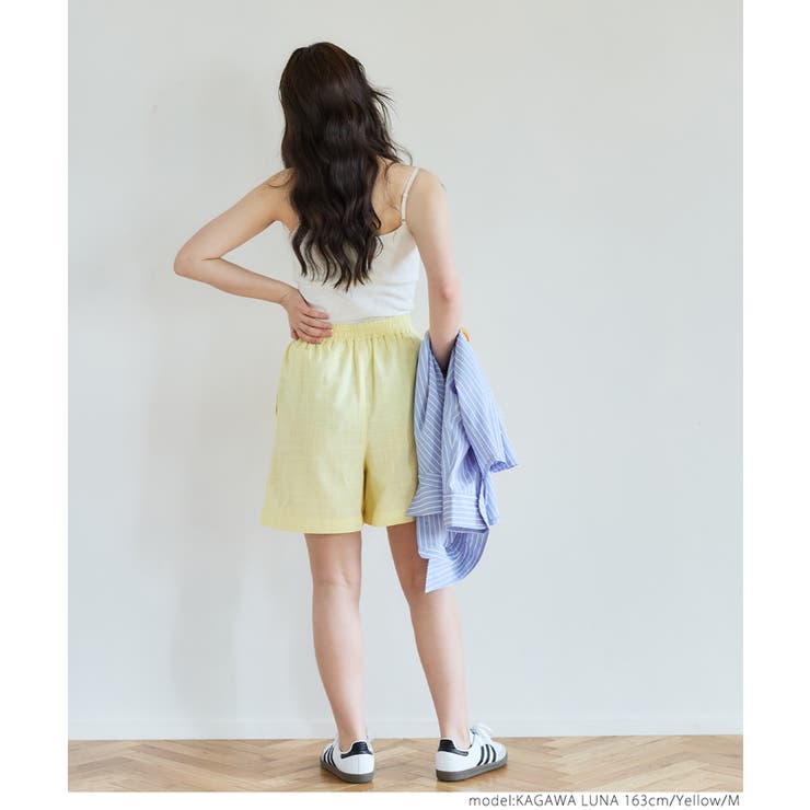 リネン風ショートパンツ[品番：PA000015839]｜coca（コカ）の
