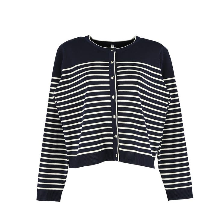 kolor ボーダー カーディガン size 3 navy white COEL Online Storeセーラーボーダーカーディガン(F ホワイト): TOPS