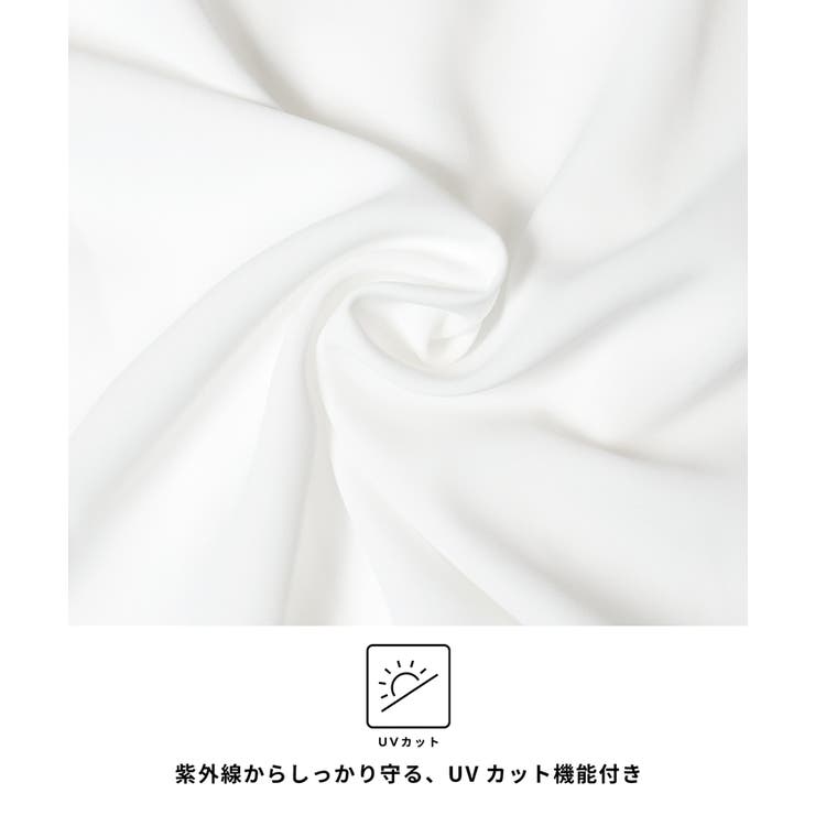 【セレモニー・紫外線カット】ボウタイ風アクセ付きブラウス | coca | 詳細画像7 