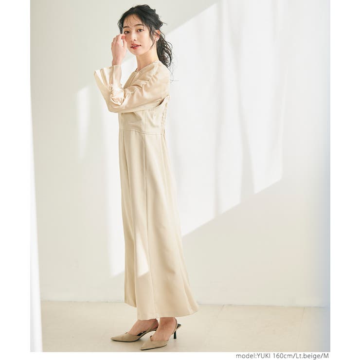 Kana ドレス 「低身長用サイズあり」 Aライン シアー オーバー