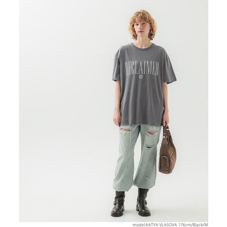 偉大な ビンテージ加工ビッグTシャツ[品番：PA000015718]｜coca（コカ トップス