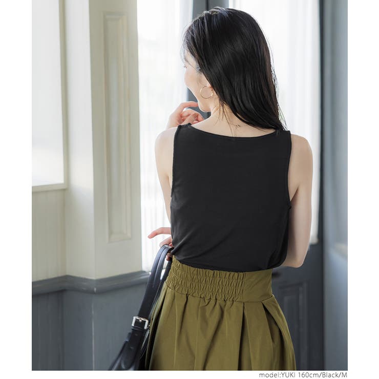 とろみリブボートネックノースリーブ | coca | 詳細画像15 