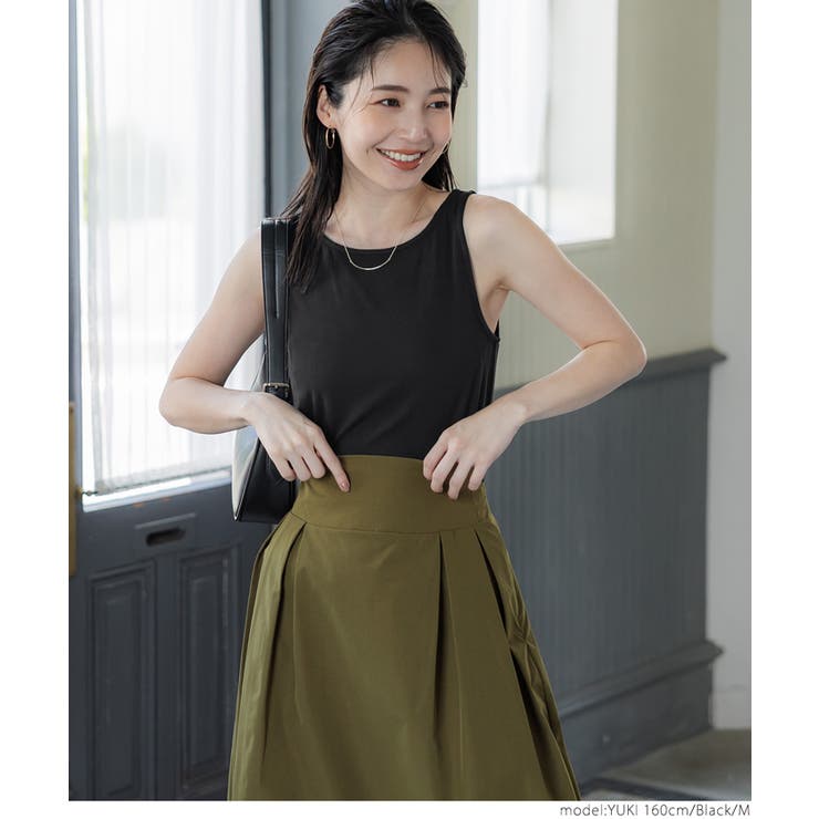 とろみリブボートネックノースリーブ | coca | 詳細画像16 