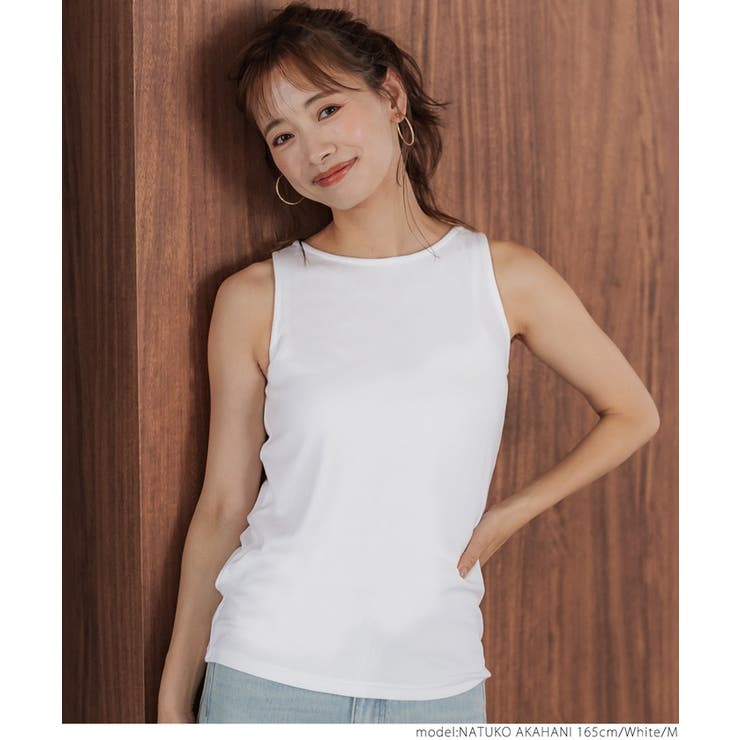 とろみリブボートネックノースリーブ | coca | 詳細画像8 