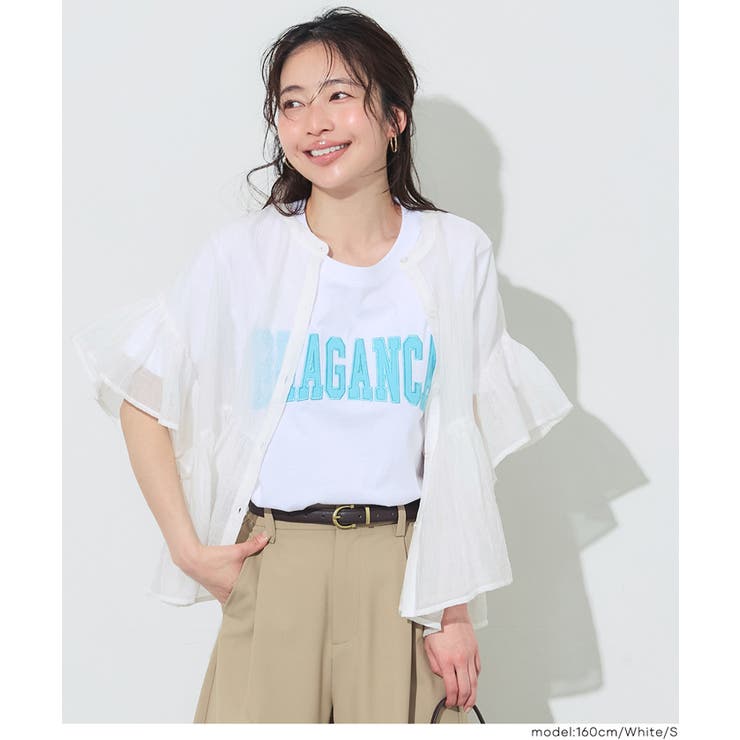 【26ss新色登場】シアー素材が涼しげに映える、シアーフリルブラウス【田中里奈様… | coca | 詳細画像15 