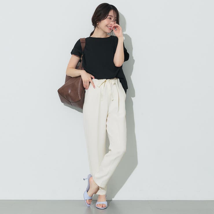 ＼26ss新色登場／リボン付きテーパードパンツ | coca | 詳細画像1 