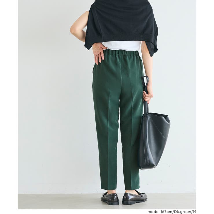 ［Dk.green］ | ＼26ss新色登場／リボン付きテーパードパンツ | coca