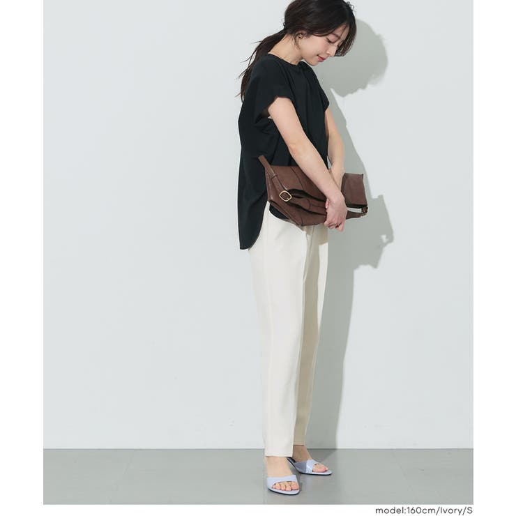 26ss新色登場／リボン付きテーパードパンツ[品番：PA000015972]｜coca