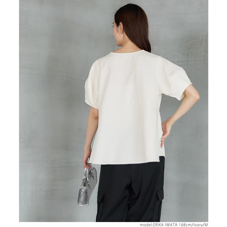 セットアップ対応ランタンスリーブブラウス | coca | 詳細画像11