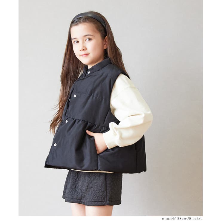 親子お揃いペプラム中綿ベスト ガールズ キッズ | coca | 詳細画像3 