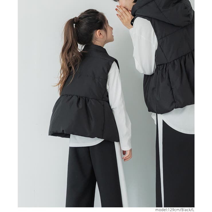 親子お揃いペプラム中綿ベスト ガールズ キッズ | coca | 詳細画像6 