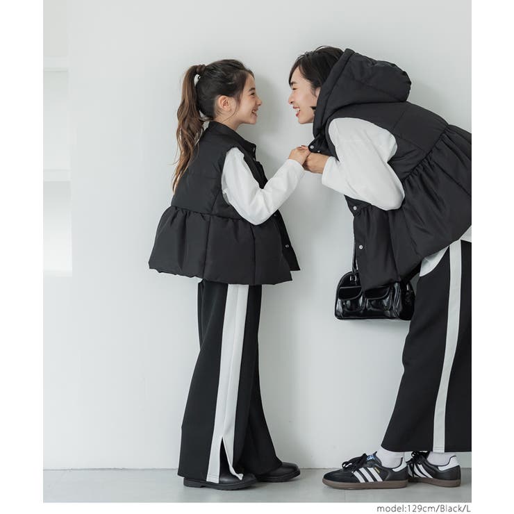 親子お揃いペプラム中綿ベスト ガールズ キッズ | coca | 詳細画像7 