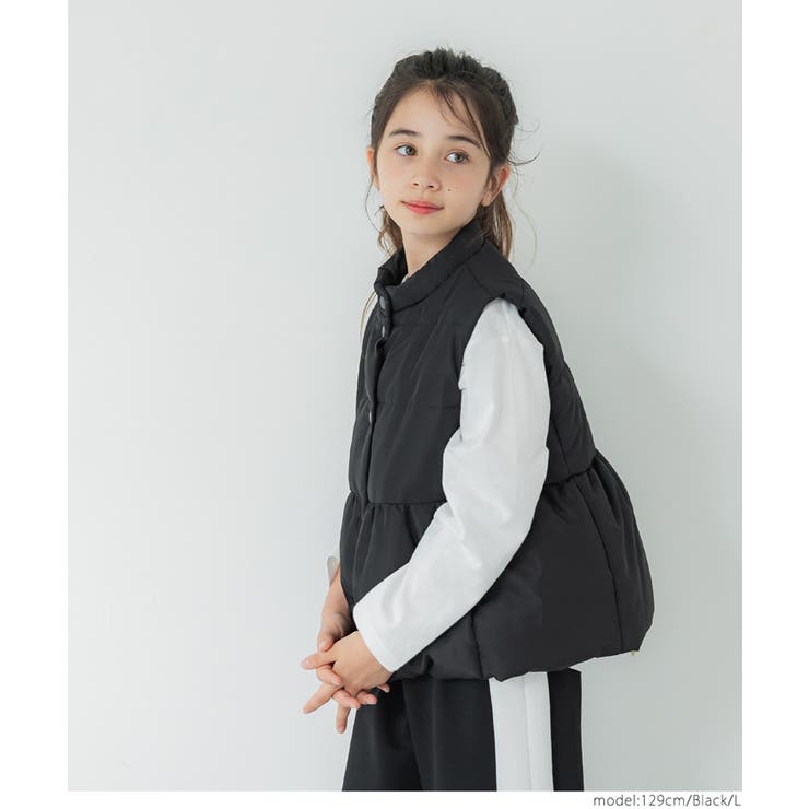親子お揃いペプラム中綿ベスト ガールズ キッズ | coca | 詳細画像9 