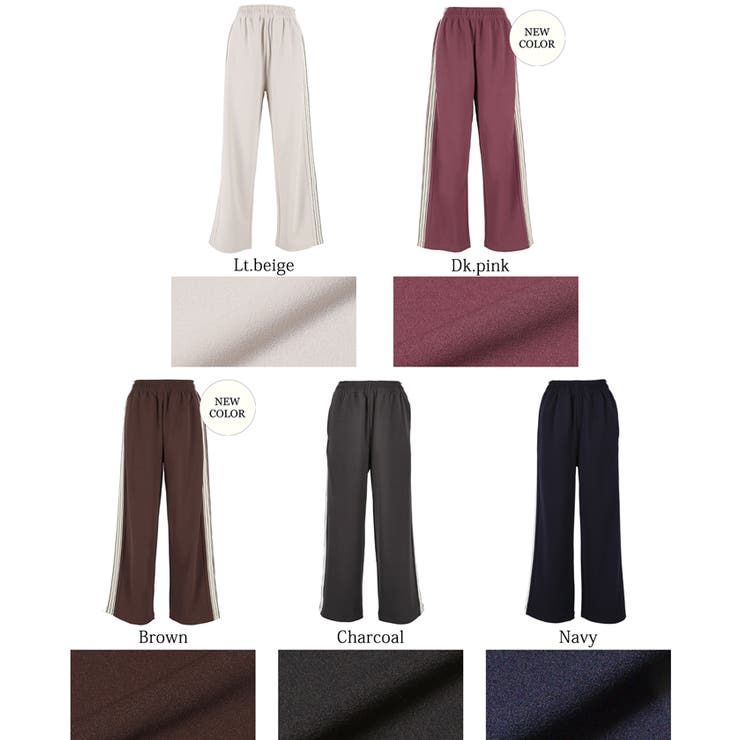 【新色追加/3サイズ展開】カットジョーゼットサイドラインパンツ | coca | 詳細画像24 