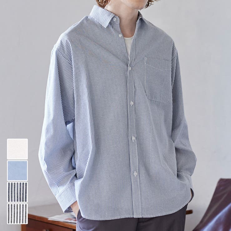 メンズベーシックオックスフォード長袖シャツ | coca | 詳細画像1 