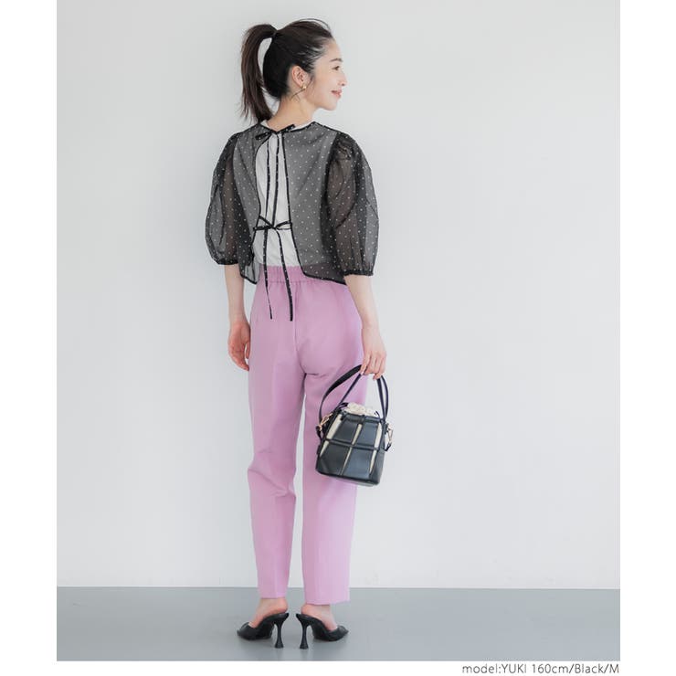 シアーコットンブラウス【Leilian WHITE LABEL