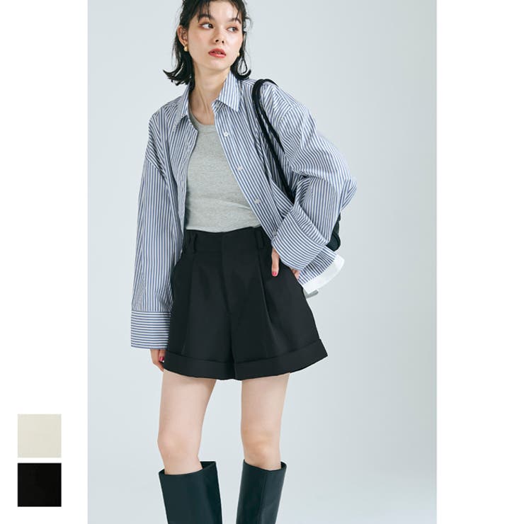 ストレッチタックショートパンツ[品番：PA000016165]｜coca