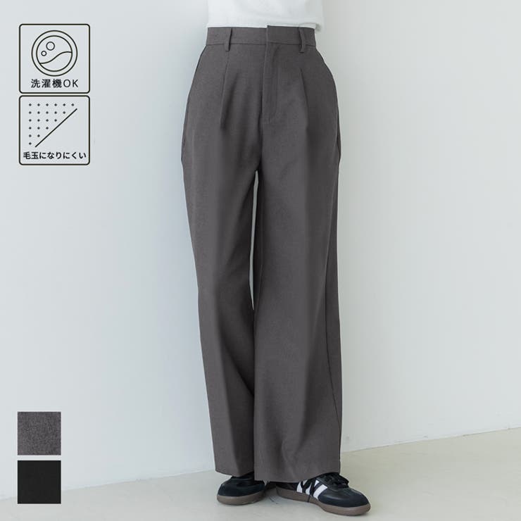 SY32○ツイルタックワイドパンツ ストレートパンツ○L○定価