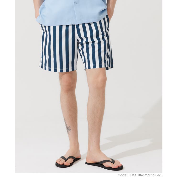 メンズストライプショートパンツ[品番：PA000016078]｜coca