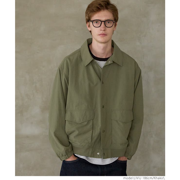 ［Khaki］ | ナイロンフライトジャケット メンズ | coca