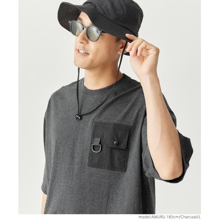 ［Charcoal］ | メンズフラップポケットTシャツ | coca