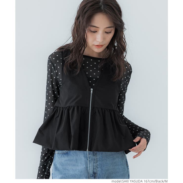 再入荷／2点セット ベストセットメッシュトップス[品番