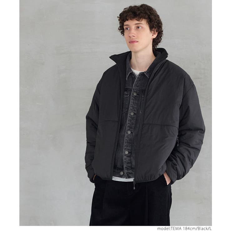 中綿ライニングブロックフリースジャケット メンズ[品番：PA000016482