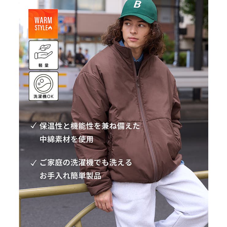 中綿ライニングブロックフリースジャケット メンズ[品番：PA000016482 