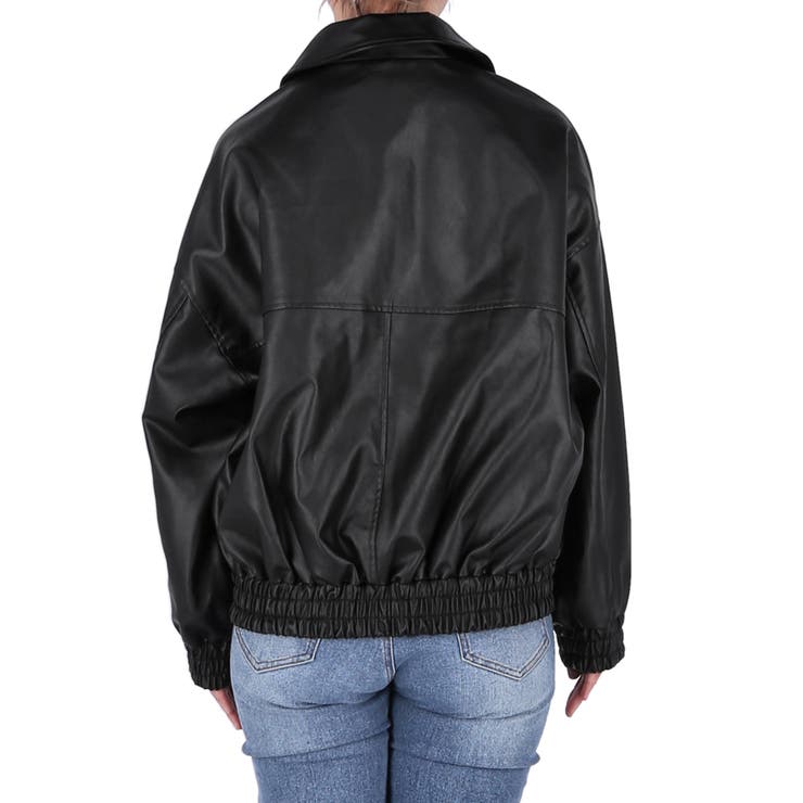 フェイクレザーオーバーサイズジャケット フェイクレザーオーバーサイズジャケット – maiare