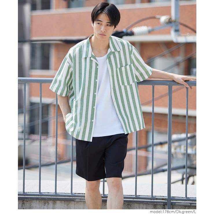 リネンブレンド開襟半袖シャツ メンズ レディース | coca | 詳細画像17 