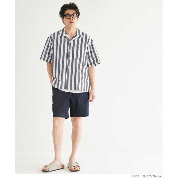 リネンブレンド開襟半袖シャツ メンズ レディース | coca | 詳細画像23 