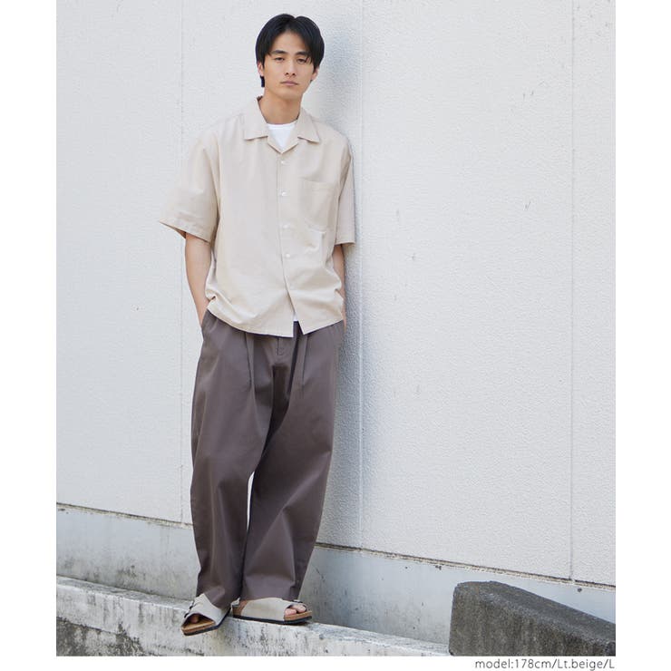 リネンブレンド開襟半袖シャツ メンズ レディース | coca | 詳細画像8 