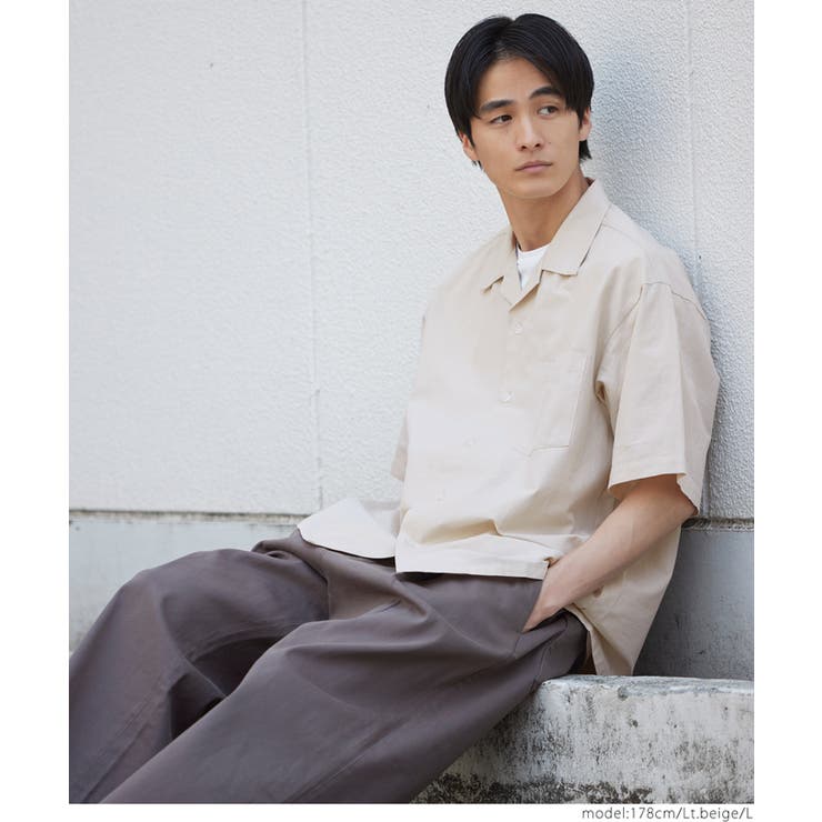 リネンブレンド開襟半袖シャツ メンズ レディース | coca | 詳細画像9 