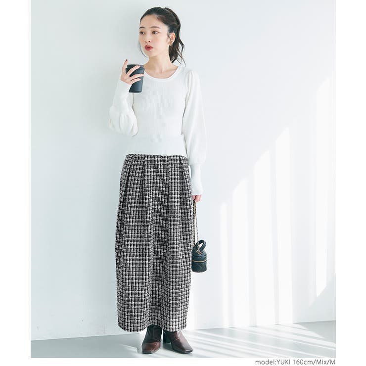 リサイクルツイードコクーンスカート レディース | coca | 詳細画像10 