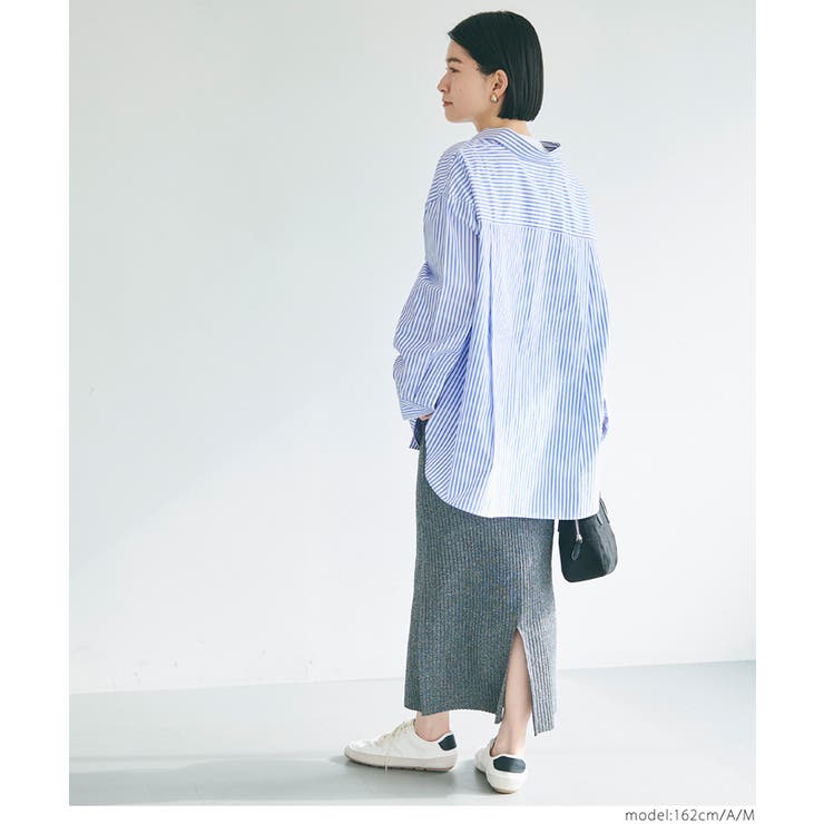 タイプライターストライプオーバーシャツ レディース | coca | 詳細画像14 