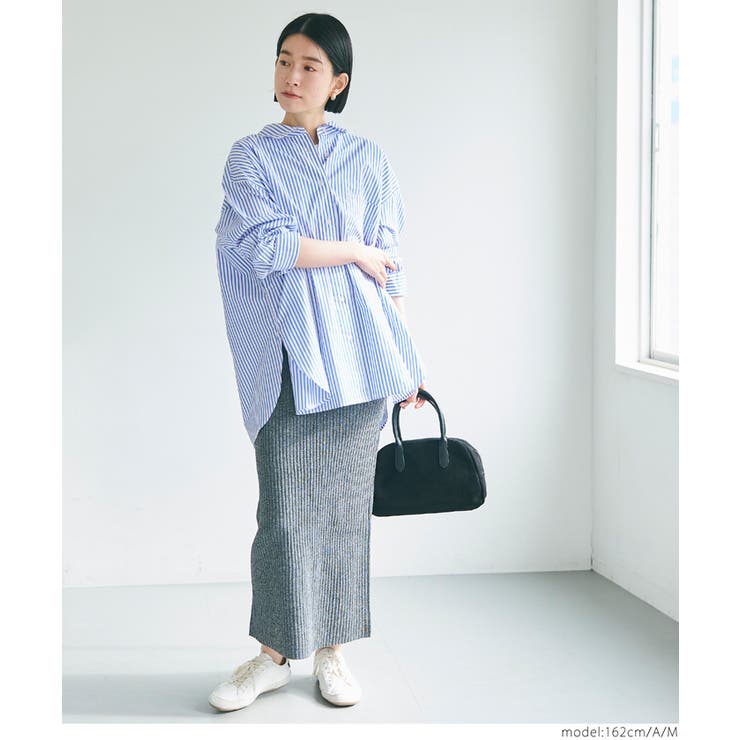 タイプライターストライプオーバーシャツ レディース | coca | 詳細画像16 