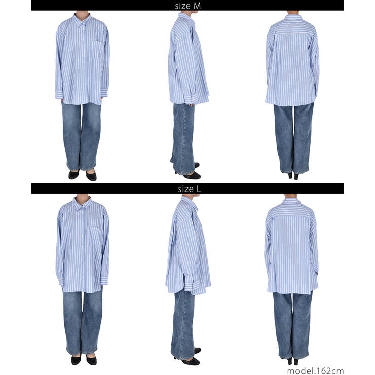 タイプライターストライプオーバーシャツ レディース | coca | 詳細画像17 