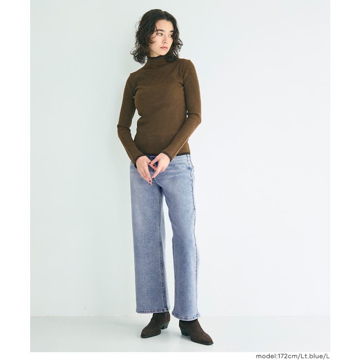 【DAILY WARM】裏起毛デニムワイドパンツ | coca | 詳細画像12 