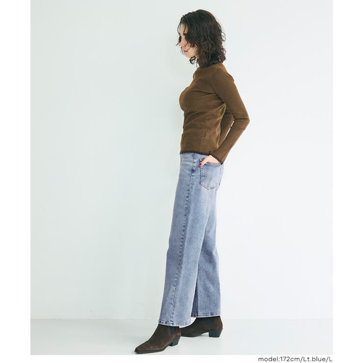 【DAILY WARM】裏起毛デニムワイドパンツ | coca | 詳細画像13 