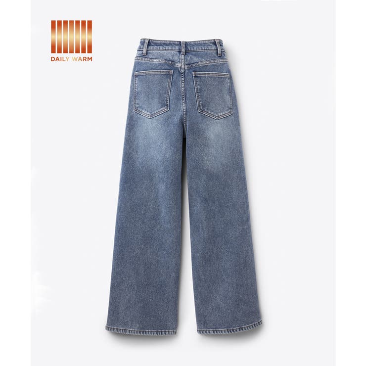 【DAILY WARM】裏起毛デニムワイドパンツ | coca | 詳細画像7 