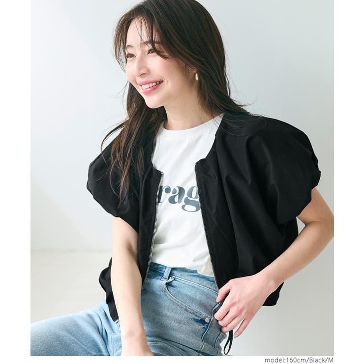 ポリエステルポプリンタックショートジャケット レディース | coca | 詳細画像17 