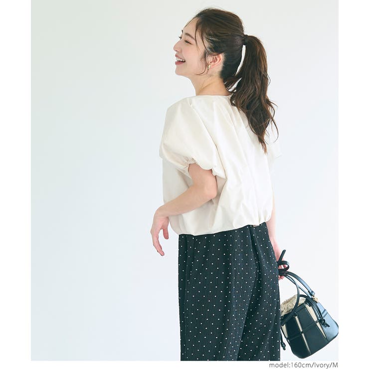 ポリエステルポプリンタックショートジャケット レディース | coca | 詳細画像8 